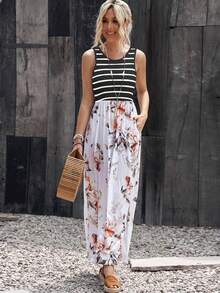 Acelitt Floral Print A-line Dress - Multicolor - View 5