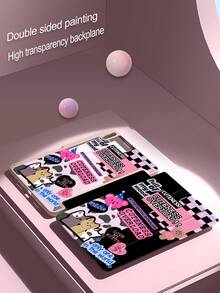 Funda compatible con iPad con letra & con estampado de oso - Multicolor - Ver 2