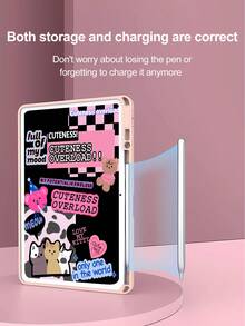 Funda compatible con iPad con letra & con estampado de oso - Multicolor - Ver 6