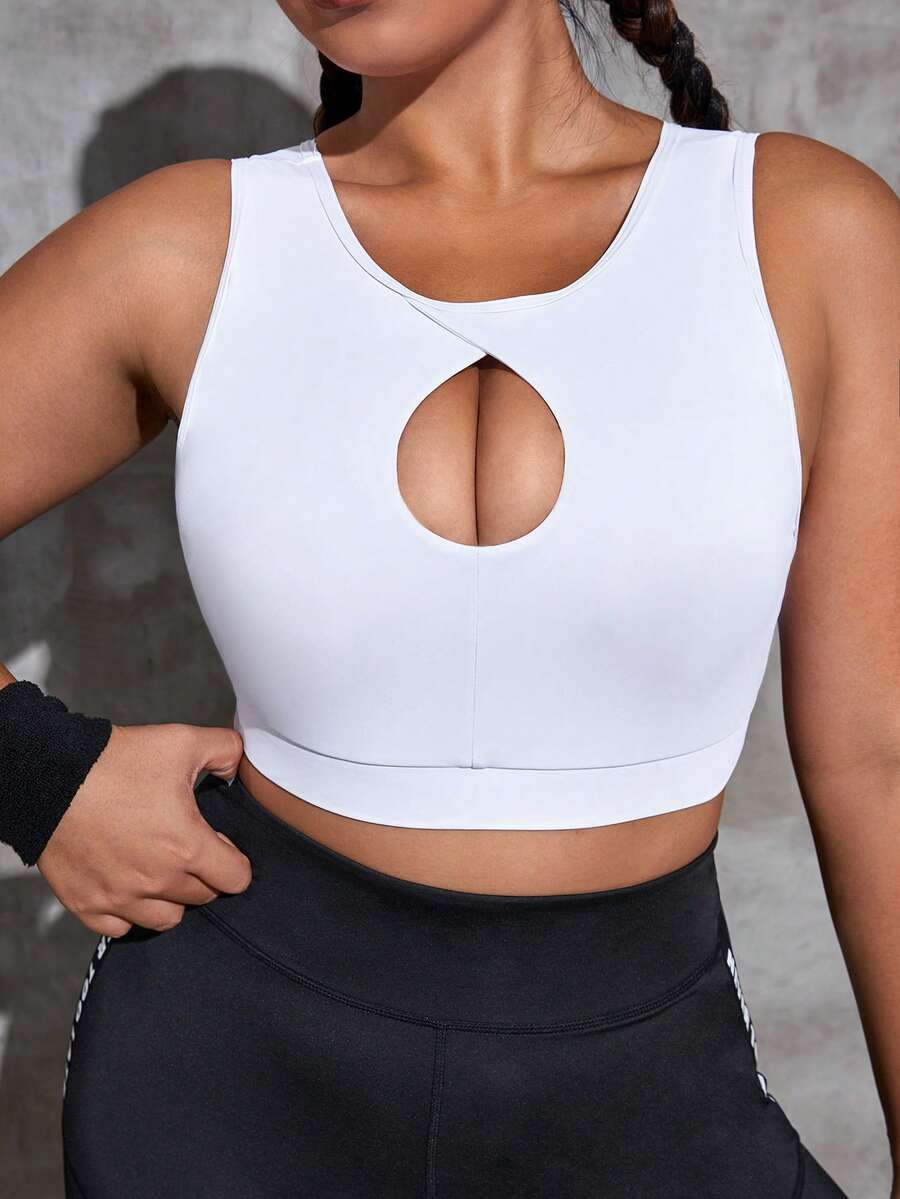 Sujetador deportivo con abertura delantera - Blanco - Ver 1