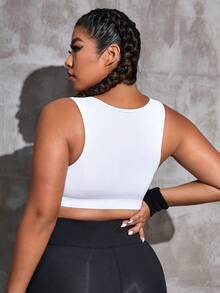 Sujetador deportivo con abertura delantera - Blanco - Ver 2