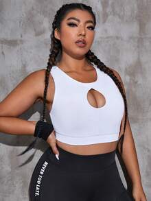Sujetador deportivo con abertura delantera - Blanco - Ver 3