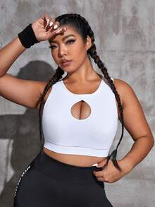 Sujetador deportivo con abertura delantera - Blanco - Ver 6