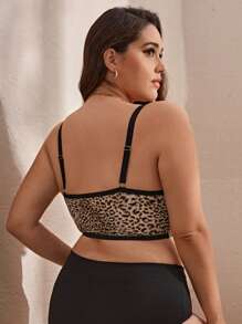 Plus Leopard Print Bralette - Multicolor - View 2