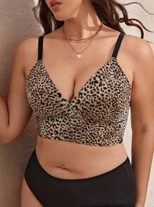 Plus Leopard Print Bralette - Multicolor - View 5