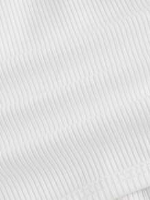 Muchica Women's Solid Color Square Neck Asymmetric Hem Casual Camisole - White - View 3