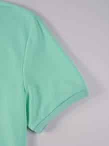 Manfinity Homme Men Antler Print Contrast Trim Polo Shirt - Mint Green - View 5