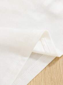 SHEIN Girls American Flag Print Tank Top & Star Print Ruffle Hem Shorts - Multicolor - View 6