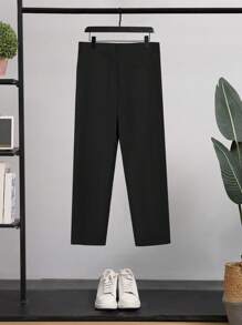 Manfinity Hypemode Men Solid Blazer & Suit Trousers Without Tee - Black - View 3