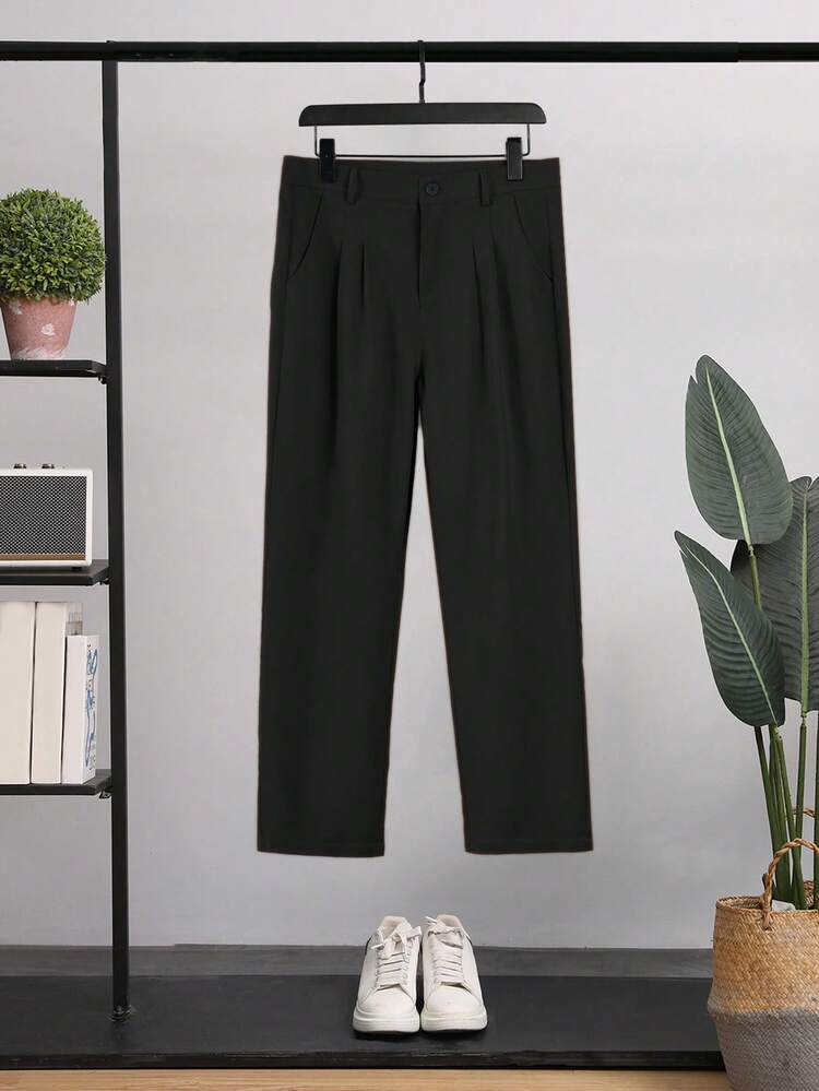 Manfinity Hypemode Men Plus Solid Blazer & Suit Pants Without Tee - Black - View 4