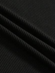 SHEIN VCAY 吊帶上衣和熱帶圖案附腰帶短褲 - 杏色 - 查看 4