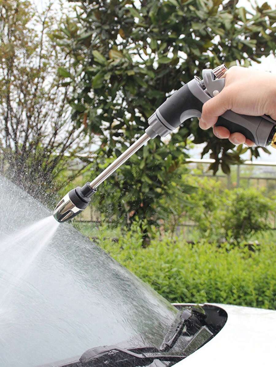 1pc Portable High Pressure Water Gun: Perfect for Car Washing, Gardening & Home Use - Black - View 1