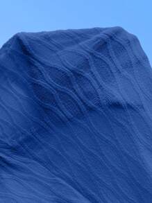 Calvaya Blusa con encaje en contraste de manga farol