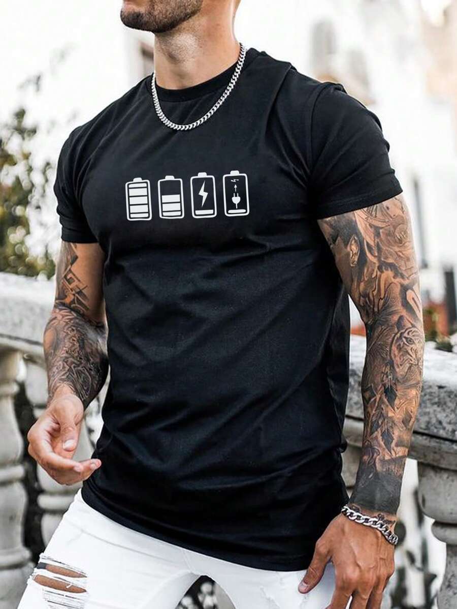 Áo thun & Áo lót Nam Đồ họa Giải trí - màu đen - Xem 1