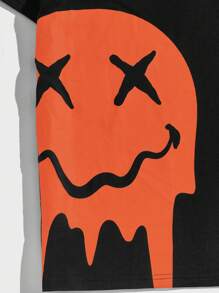 Manfinity RebelGame 男士卡通圖案T恤和腰部抽繩短褲 - 彩色 - 查看 3