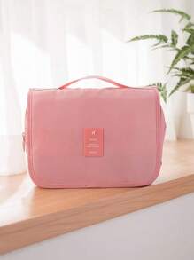 Bolsa de maquillaje, 1 pieza Bolsa de cosméticos con gancho de gran capacidad, bolsa de almacenamiento de cosméticos, bolsa de maquillaje, estuche para productos de cuidado de la piel, neceser de viaje, artículos esenciales para el crucero, artículos esenciales para dormitorio, regalos de dama de honor, regalos para mamá, regalos de cumpleaños, regalos para amigos y maestros, decoración del hogar, decoración del baño, sala de estar, dormitorio, organizador de baño, organizador de joyas, organizador de aceite labial, organizador de esmalte de uñas, organizador de artículos de tocador de viaje, regalos y accesorios con cremallera