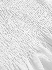 Chiquease 肩上打結荷葉邊吊帶上衣 - 白色 - 查看 3