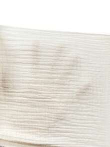 Breezaya Contrast Geo Tape Batwing Sleeve Smock Dress Vacation Beach Outfits Women - Apricot - View 7