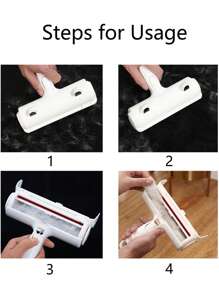 1入組素色寵物脫毛刷適用於家庭適用於清潔 - 白色 - 查看 4