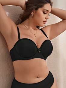 Hơn Chất rắn Vòng thép Bras - màu đen - Xem 1