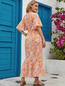 Đầm Thắt lưng Viên lá sen Chia Paisley Boho - Nhiều màu - Xem 2