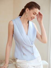 MOTF PREMIUM SLEEVELESS BLAZER VEST