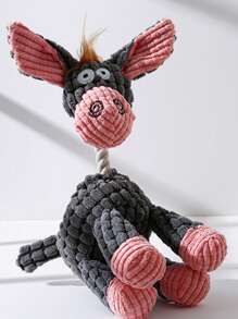 Donkey Shaped Plush Toy With Sound, Bite Resistant And Grind Teeth Function - Multicolor - View 2