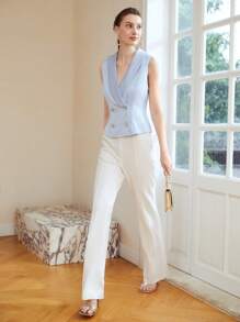 MOTF PREMIUM SLEEVELESS BLAZER VEST