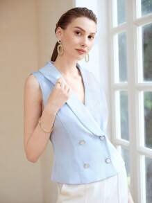 MOTF PREMIUM SLEEVELESS BLAZER VEST