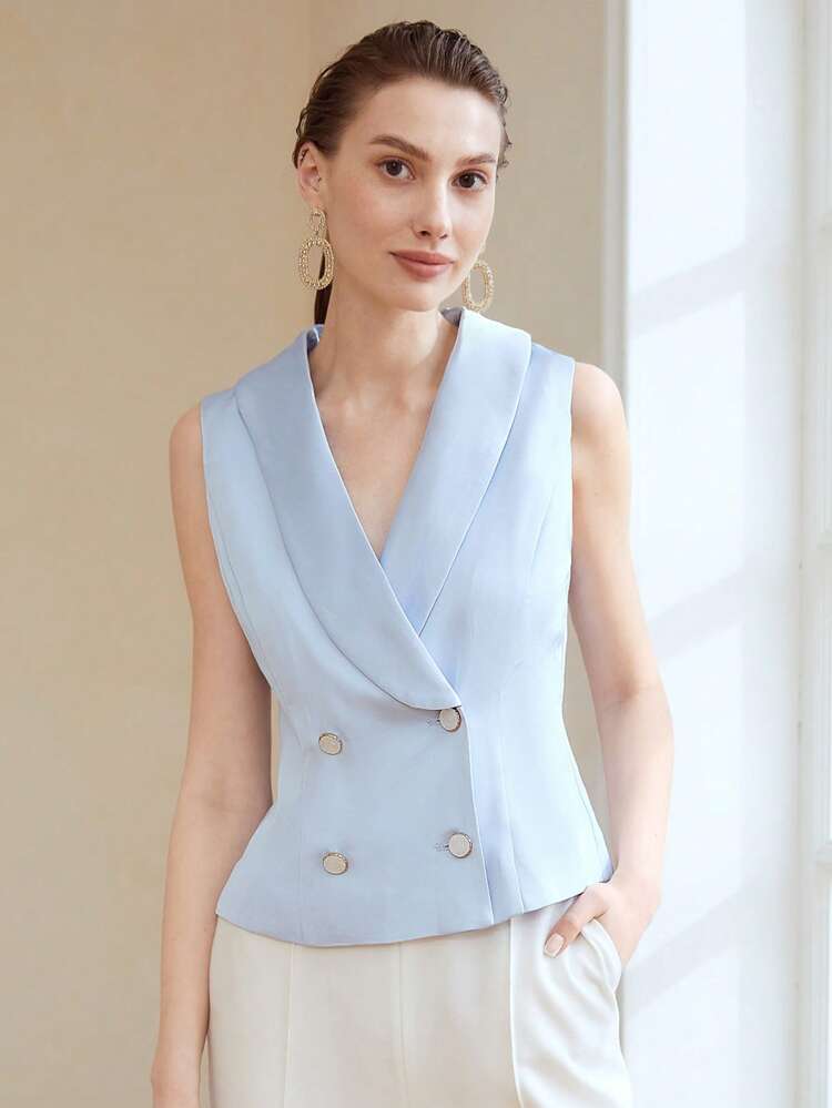 SLEEVELESS BLAZER VEST