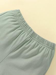 Baby Boy Cartoon Graphic Tee & Shorts Set - Green - View 7