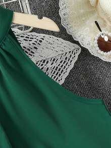 SHEIN Unity Asymmetrical Ruffle Hem Halter Neck Dress