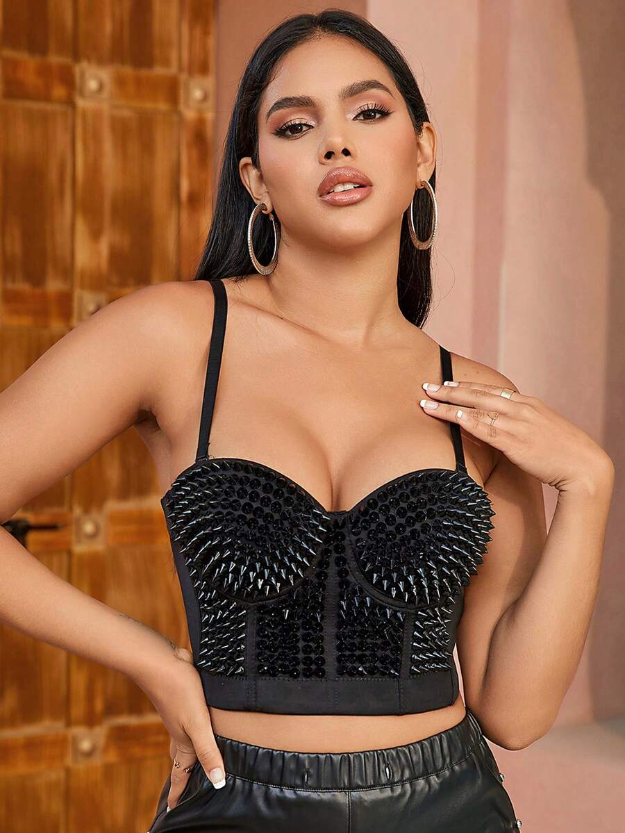 Áo khoác và áo lót dành cho xe tăng nữ màu trơn Giải trí - màu đen - Xem 1