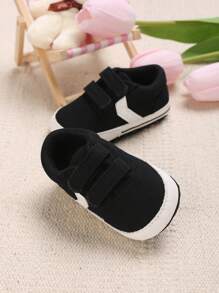 Baby Boys Two Tone Hook-and-loop Fastener Strap Sneakers - Black - View 4