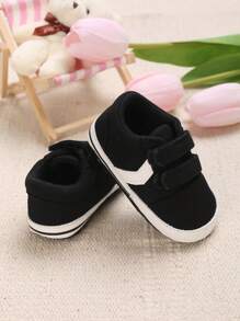 Baby Boys Two Tone Hook-and-loop Fastener Strap Sneakers - Black - View 5