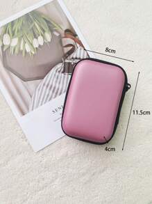 Túi lưu trữ tai nghe EVA di động màu rắn - màu đen - Xem 2