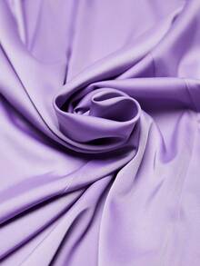 BizChic Solid Belted Halter Dress - Lilac Purple - View 9