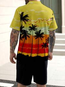 Manfinity RSRT Bộ hai mảnh Nam Dây kéo Túi Nút phía trước Nhiệt đới Boho - Nhiều màu - Xem 2