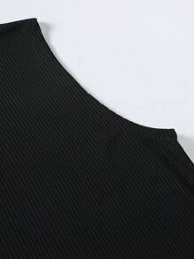 Manfinity Fever City Men Mock Neck Ribbed Knit Tank Top - Black - View 3