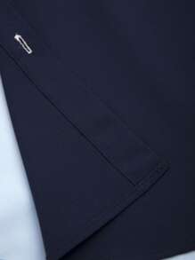 Manfinity RSRT 男士撞色襯衫和腰部抽繩短褲不帶T恤 - 藍白色 - 查看 5