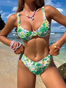 Bộ Bikini Nữ Hoa Tất cả trên in - Nhiều màu - Xem 1