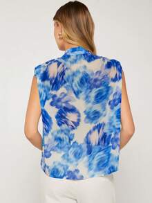 BizChic 紮染繫帶領無袖襯衫