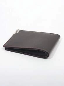 Litchi dập nổi ví nhỏ màu nâu chi tiết cho hàng ngày - màu nâu - Xem 3