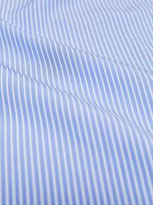 BizChic Frill Trim Striped Top Workwear - Baby Blue - View 5