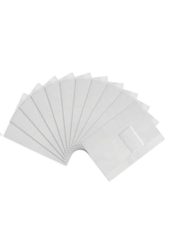 100pcs Disposable Nail Polish Remover Tin Foil with Preattached Lint