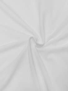 BizChic Thêu Khẩu hiệu Cổ v Áo thun Trang phục làm việc - trắng - Xem 8