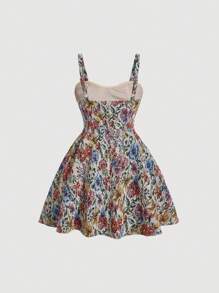 SHEIN MOD Floral Print Cami Dress - Multicolor - View 2