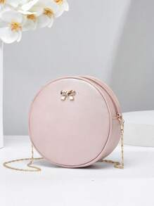 3pcs Backpack Set Bow Decor Classic Backpack Crossbody Bag Wallet - Pink - View 7