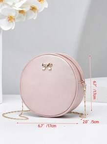 3pcs Backpack Set Bow Decor Classic Backpack Crossbody Bag Wallet - Pink - View 10