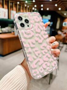 豹紋印花防摔手機外殼 - 粉色 - 查看 4